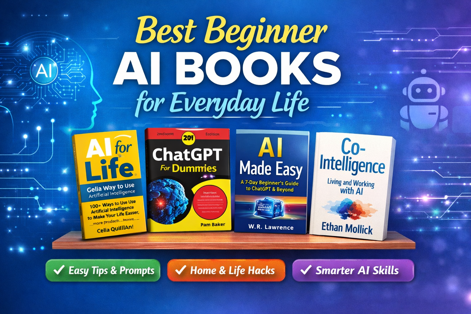 Beginner-Friendly AI Books for Everyday Life (Ranked)